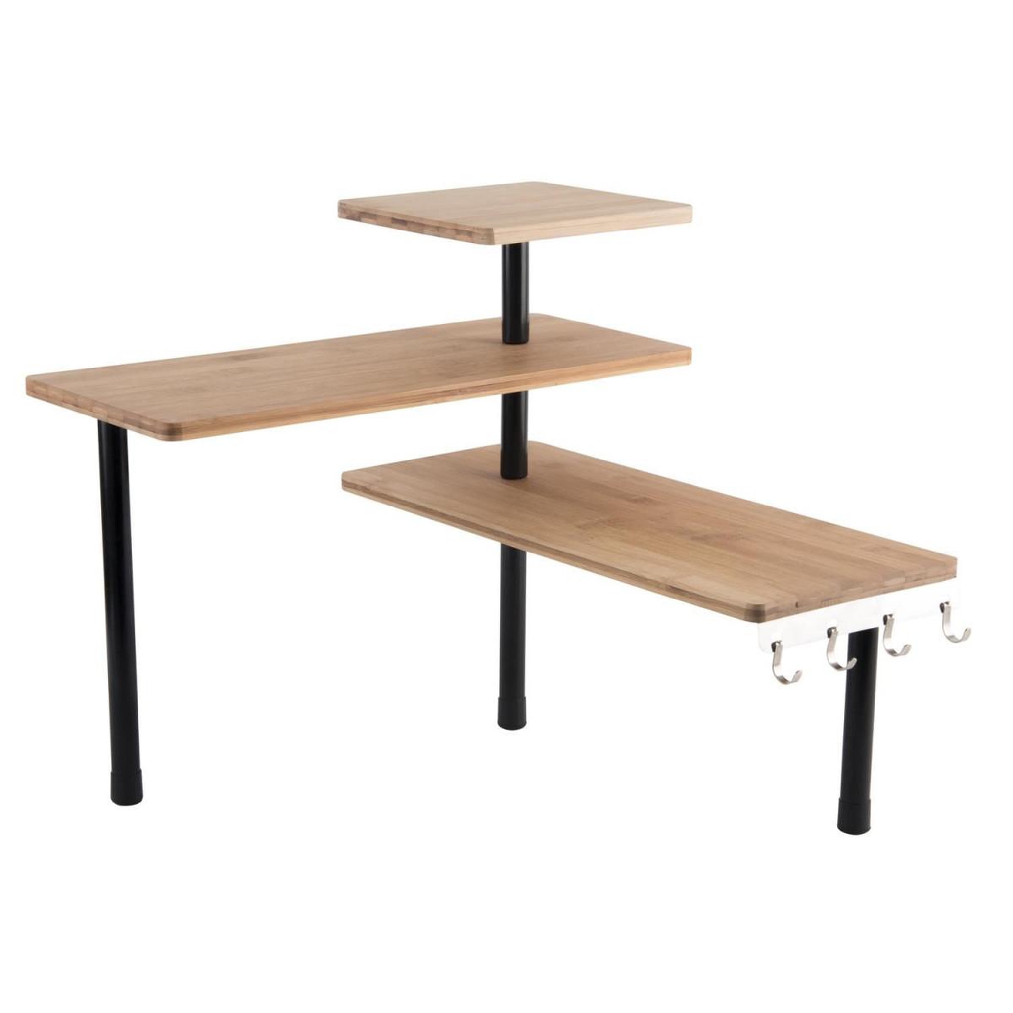COOK CONCEPT Étagère d'Angle Modulable  3 Niveaux  43cm Naturel
