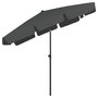 Voir la diapositive 4 : VIDAXL Parasol de plage anthracite 200x125 cm