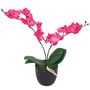 Voir la diapositive 1 : VIDAXL Plante artificielle avec pot Orchidee 30 cm Rouge