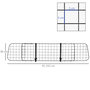 Voir la diapositive 3 : PAWHUT Barrière grille de séparation universelle voiture pour animaux longueur réglable dim. 91-152L x 30H cm kit complet installation inclus noir