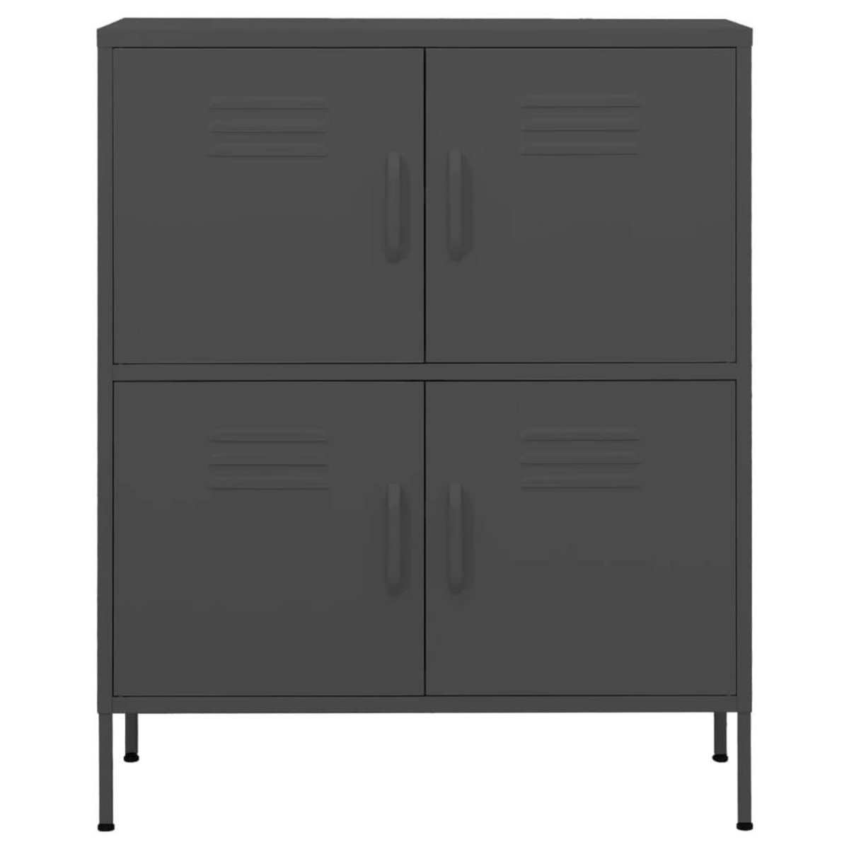 VIDAXL Armoire de rangement Anthracite 80x35x101,5 cm Acier