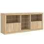 Voir la diapositive 5 : VIDAXL Buffet avec lumieres LED chene sonoma 181,5x37x67 cm