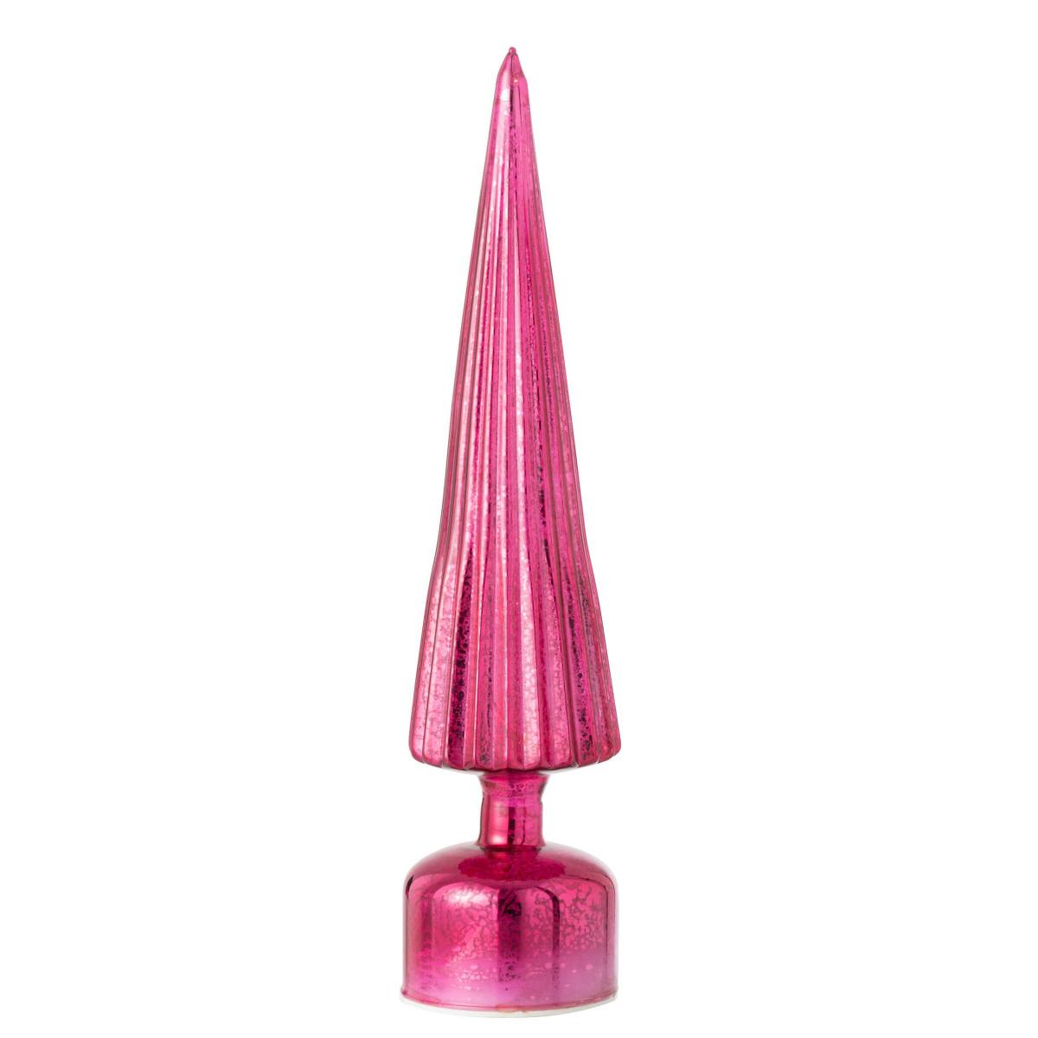 Voir la diapositive 2 : J-LINE Sapin Tournant à LED  Félicie  39cm Rose