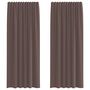 Voir la diapositive 2 : VIDAXL Rideaux en voile avec passants 2 pcs marron