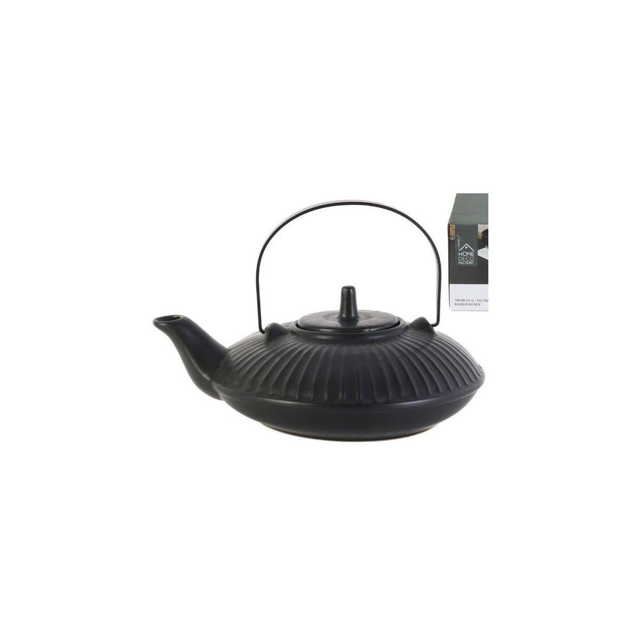 The Home Deco Factory Théière ceramique noire 60cl