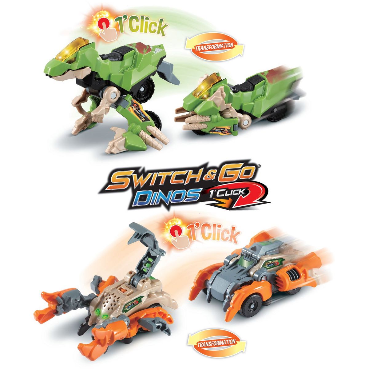 VTECH Petits Switch and Go Dinos 1'Click