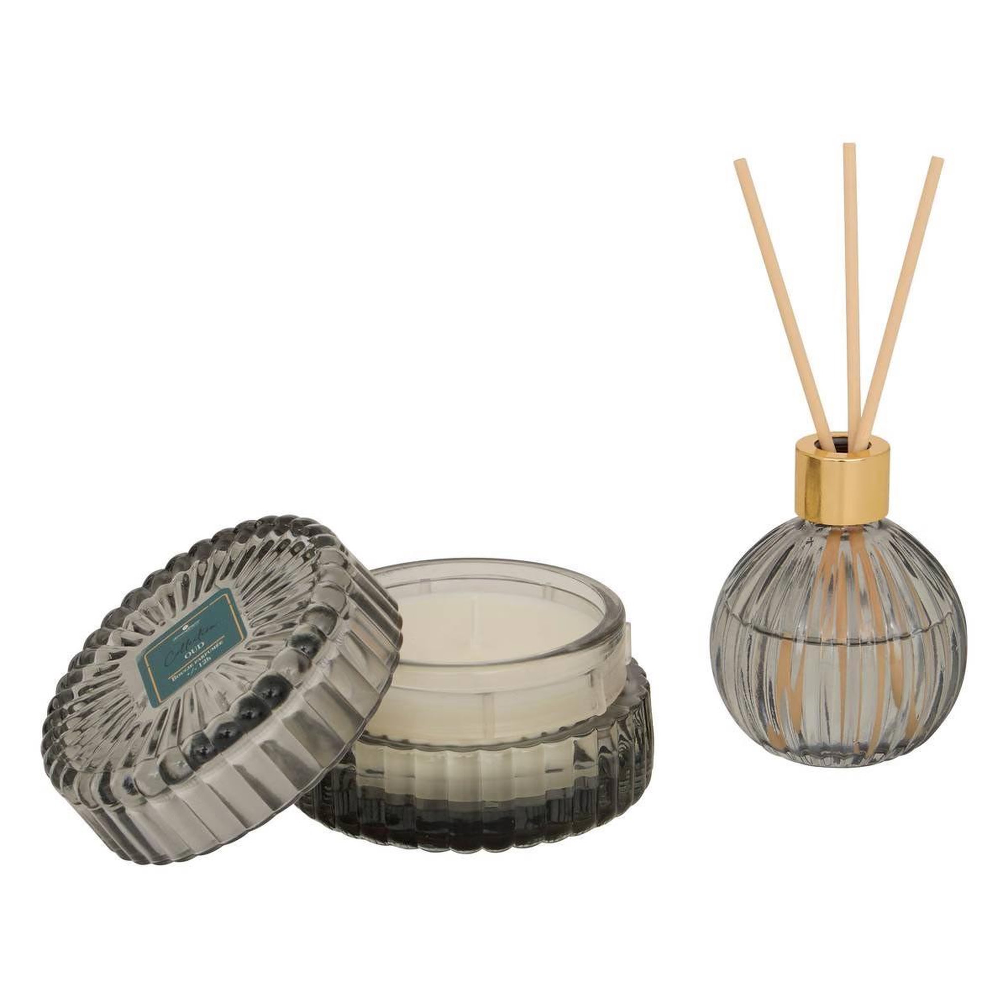 ATMOSPHERA Coffret senteur 2 pièces  albie  8cm bois de oud