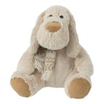 Paris Prix Peluche Chien Assis  Écharpe  25cm Beige
