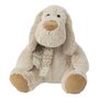 Voir la diapositive 1 : Paris Prix Peluche Chien Assis  Écharpe  25cm Beige