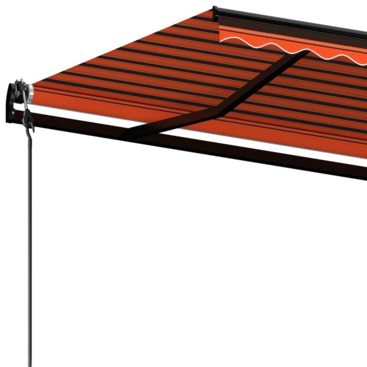 VIDAXL Auvent retractable automatique 450x350 cm Orange et marron
