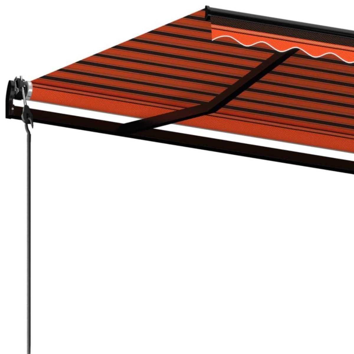 VIDAXL Auvent retractable automatique 450x350 cm Orange et marron