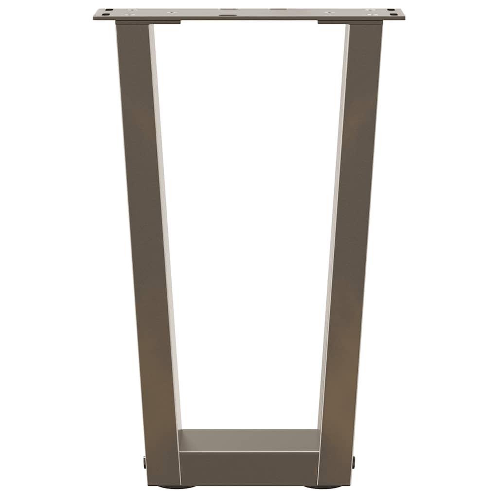 Voir la diapositive 5 : VIDAXL Pieds de table a manger en forme de V 2 pcs acier naturel acier