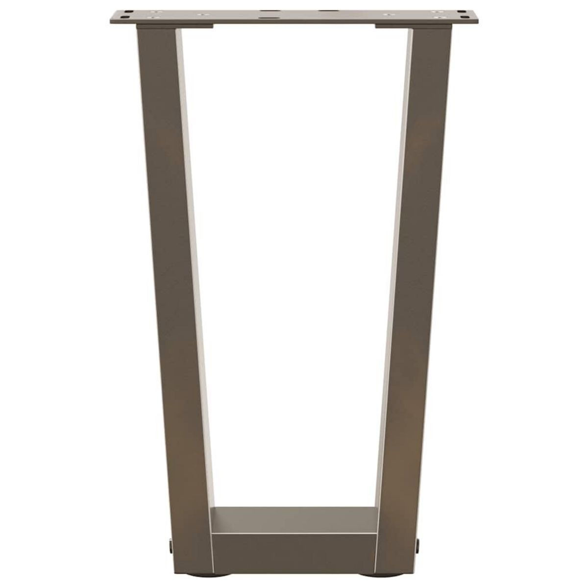 VIDAXL Pieds de table a manger en forme de V 2 pcs acier naturel acier