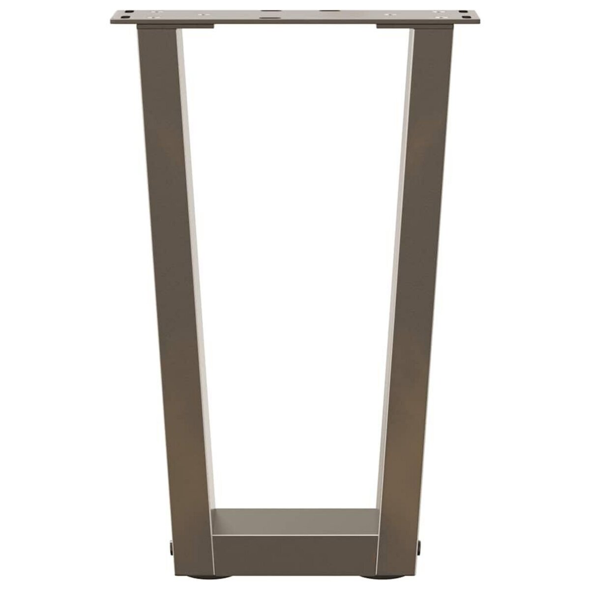 VIDAXL Pieds de table a manger en forme de V 2 pcs acier naturel acier