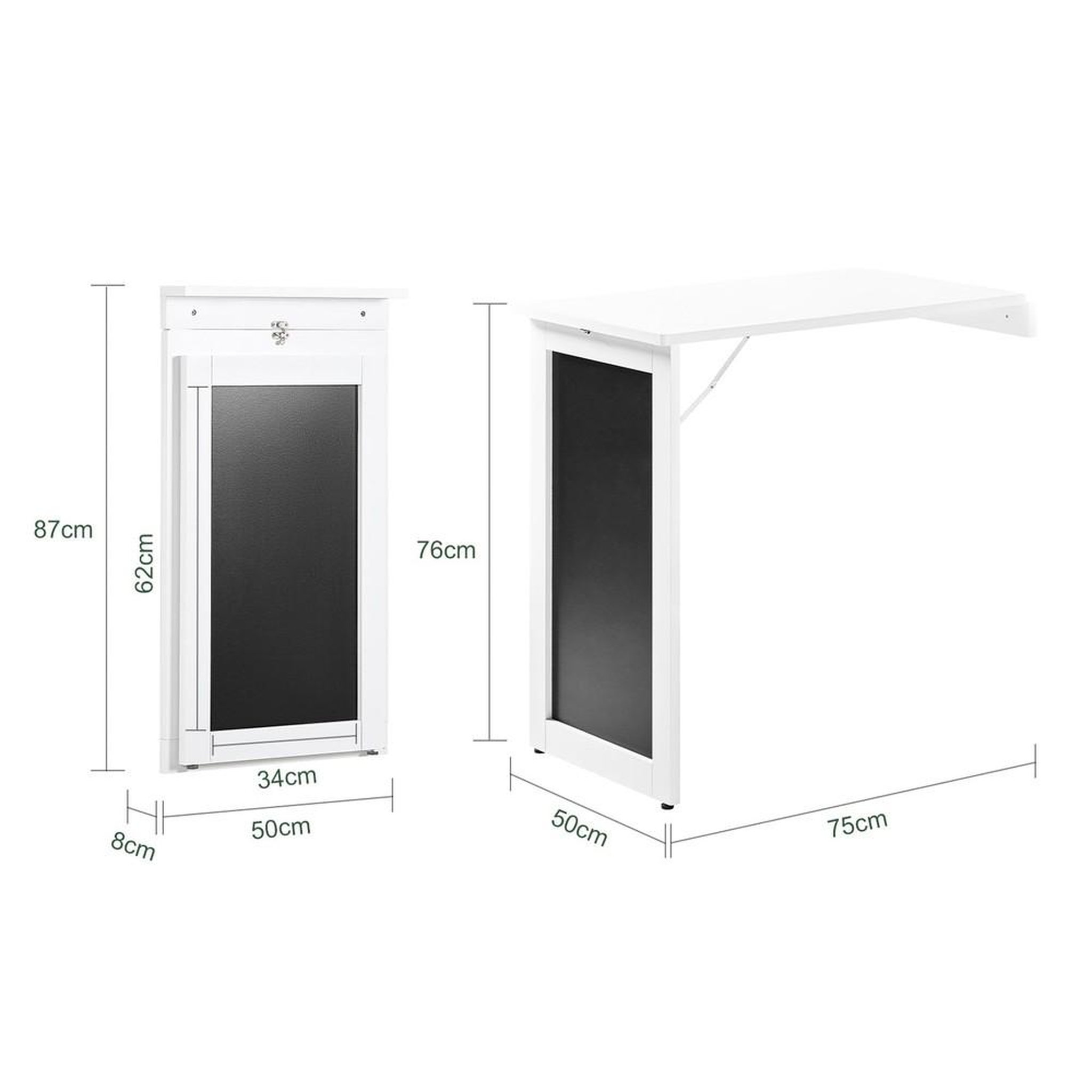 Voir la diapositive 3 : SOBUY SoBuy - Table murale pliante à une porte - Fonctionnel - FWT20