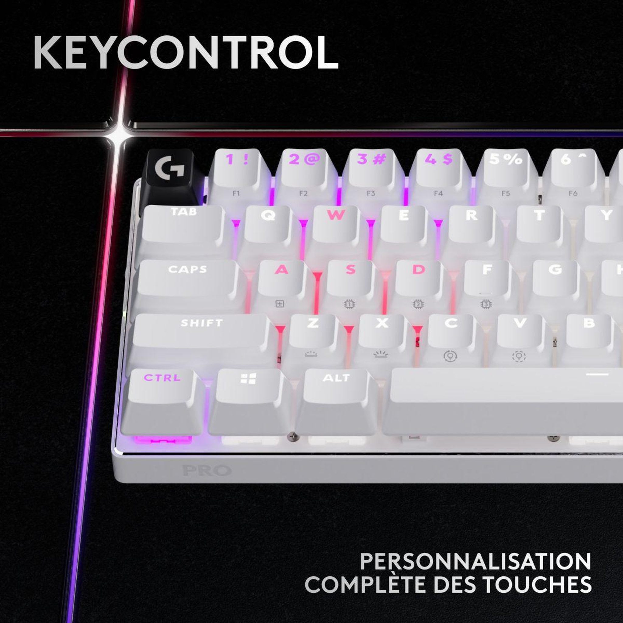 Voir la diapositive 4 : Logitech Clavier gamer sans fil G PRO X 60 LIGHTSPEED BLANC