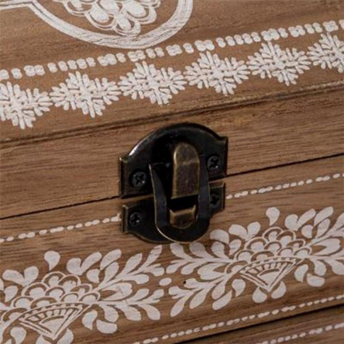 ATMOSPHERA Boîte à Couture Déco  Idylle Folk  25cm Naturel