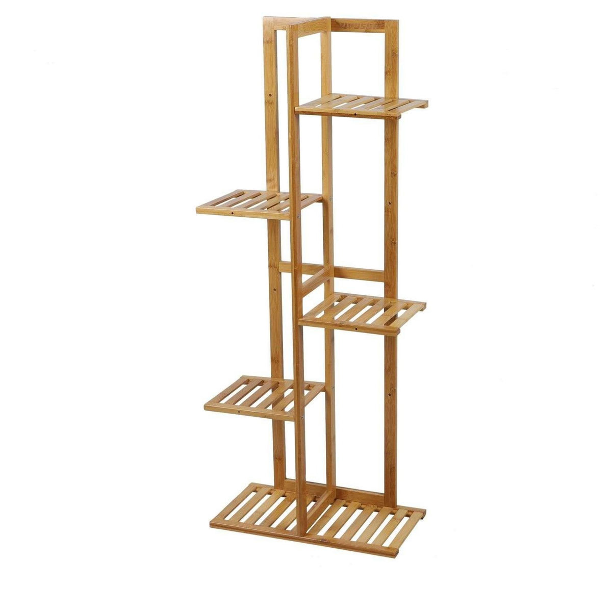 DIVERS Porte plantes en bambou 5 niveaux - Marron