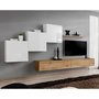 Voir la diapositive 1 : Paris Prix Meuble TV Mural Design  Switch X  330cm Blanc & Naturel