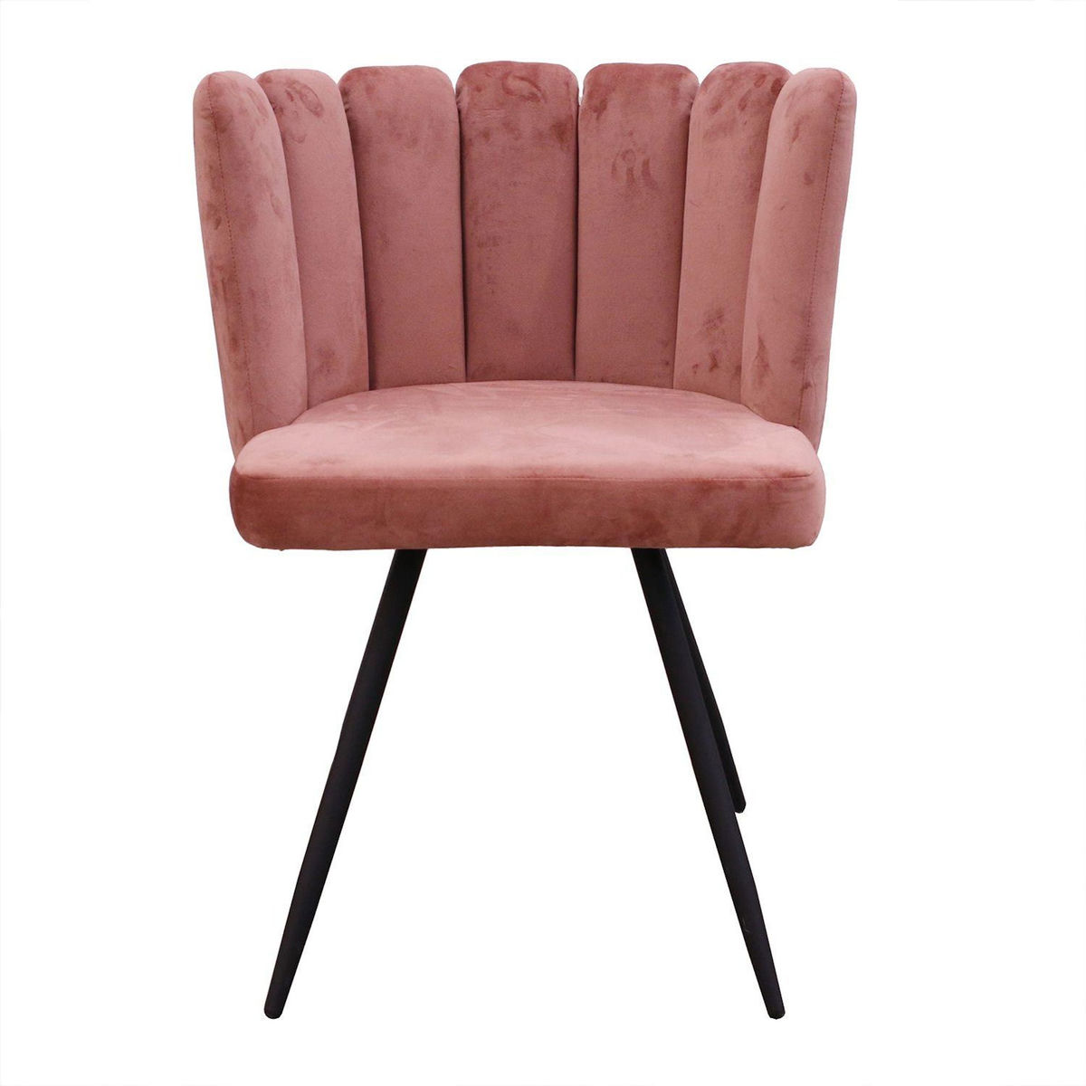 The Home Deco Factory Chaise design effet velours Ariel