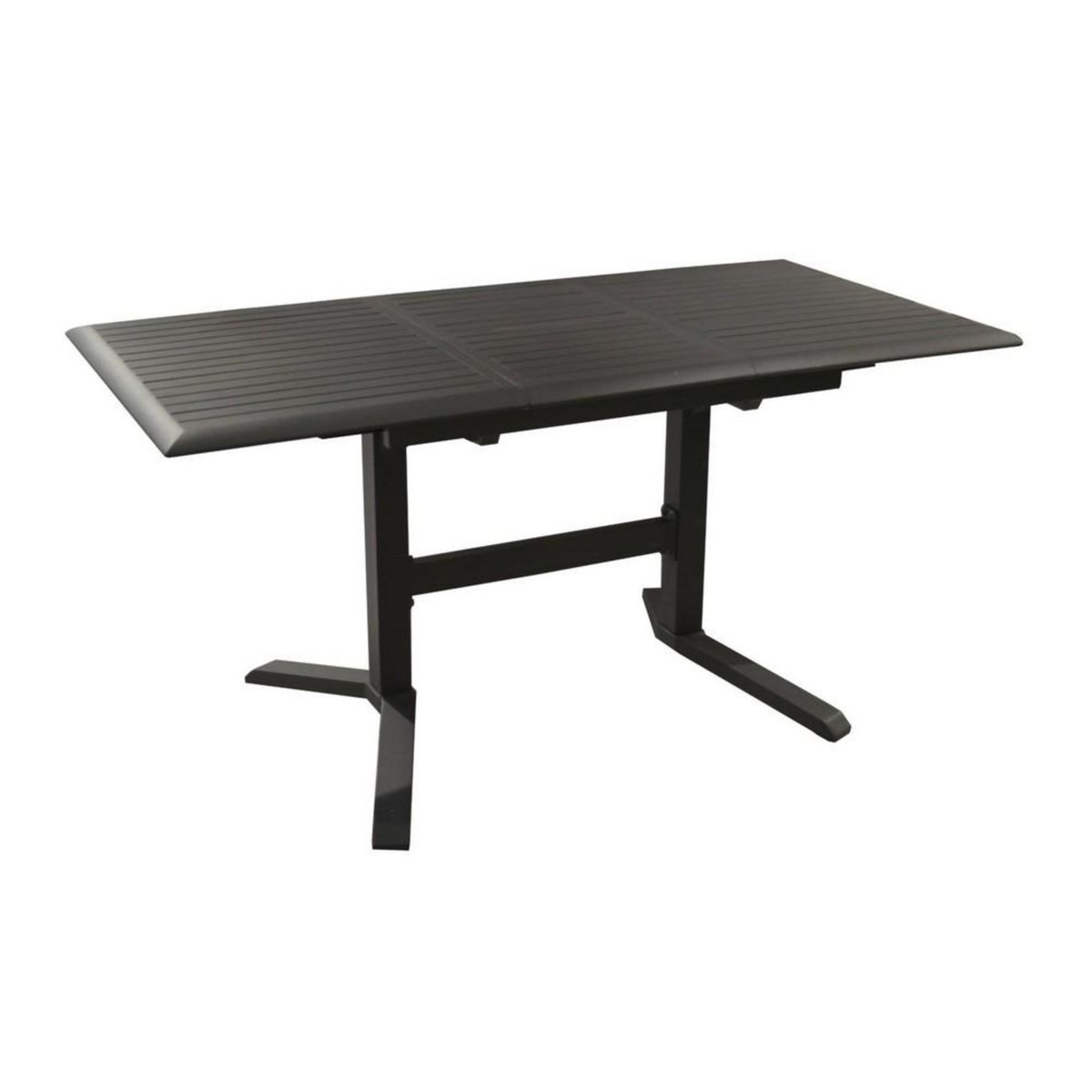 Proloisirs Table de jardin rectangulaire extensible Sotta en aluminium - graphite 110/150 cm