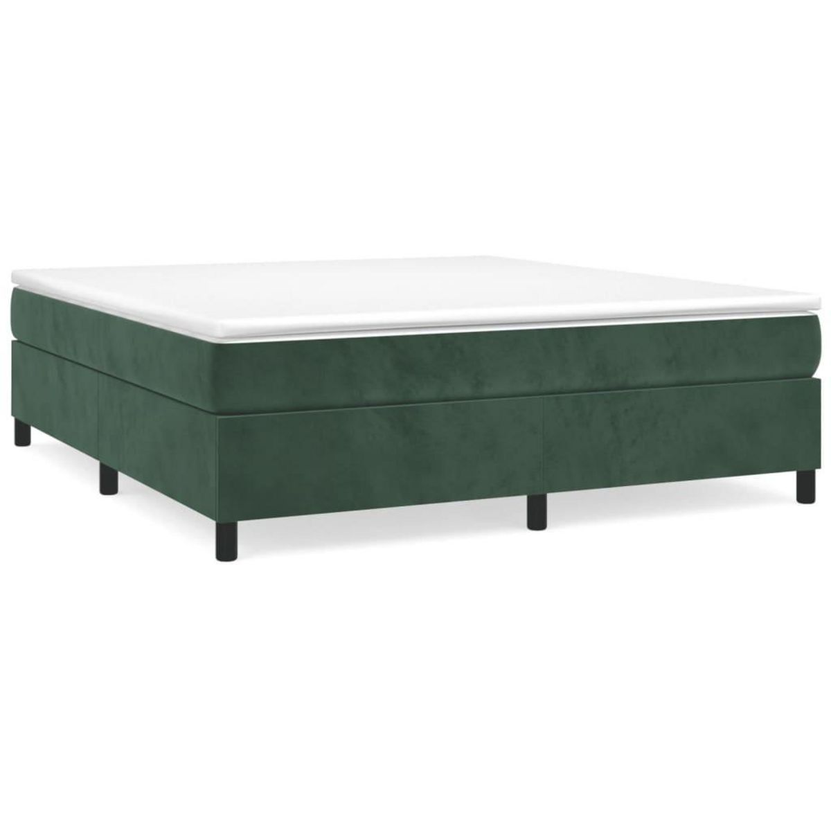 VIDAXL Cadre de lit sans matelas vert fonce 200x200 cm velours