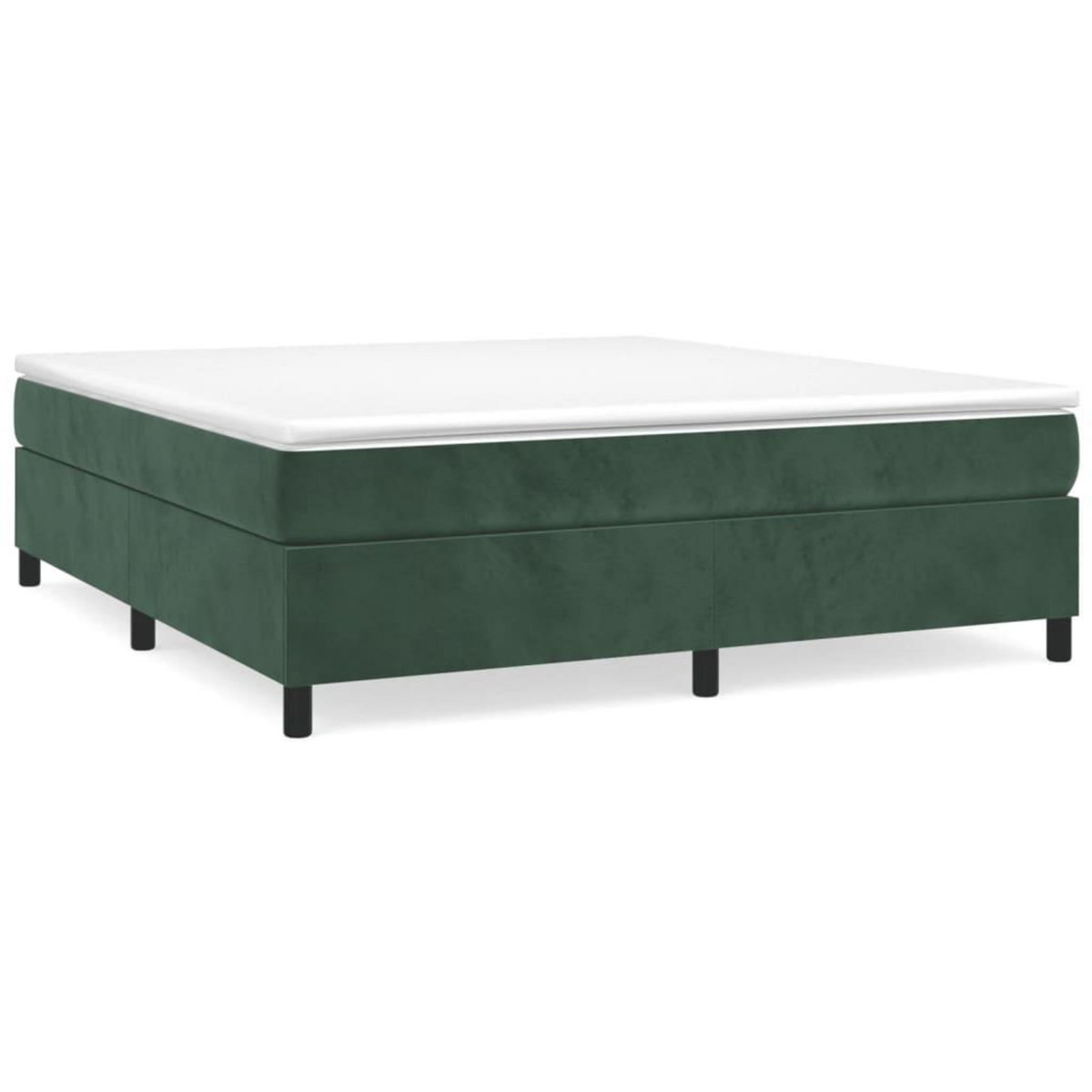 VIDAXL Cadre de lit sans matelas vert fonce 200x200 cm velours