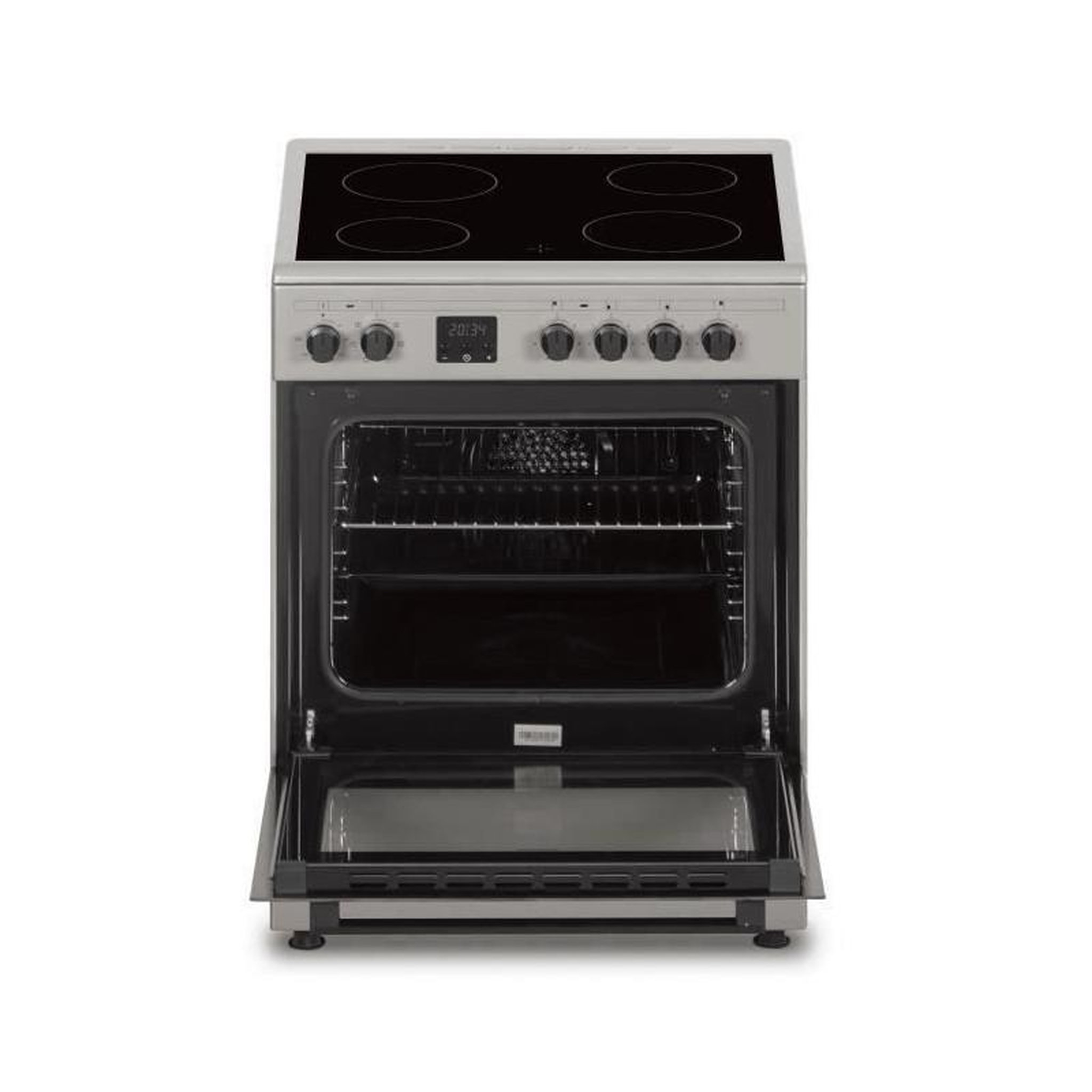 Voir la diapositive 3 : CONTINENTAL EDISON Cuisinière vitrocéramique 4 feux Silver – Continental Edison CECV60FCS