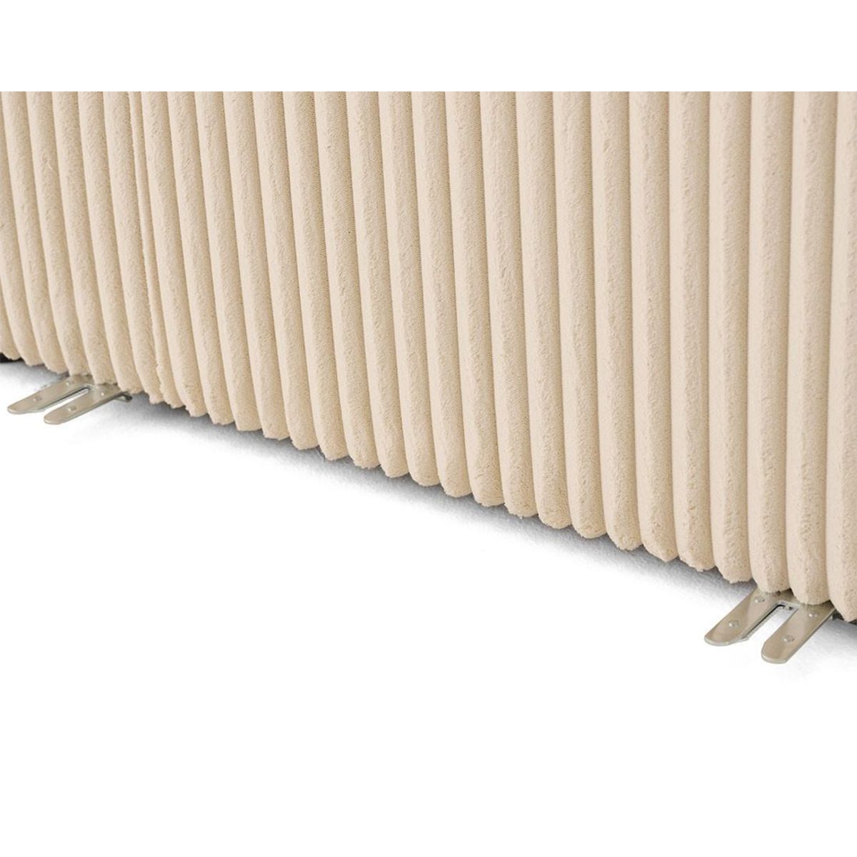 LISA DESIGN Victoire - module d'assise méridienne droit en velours côtelé grosses côtes