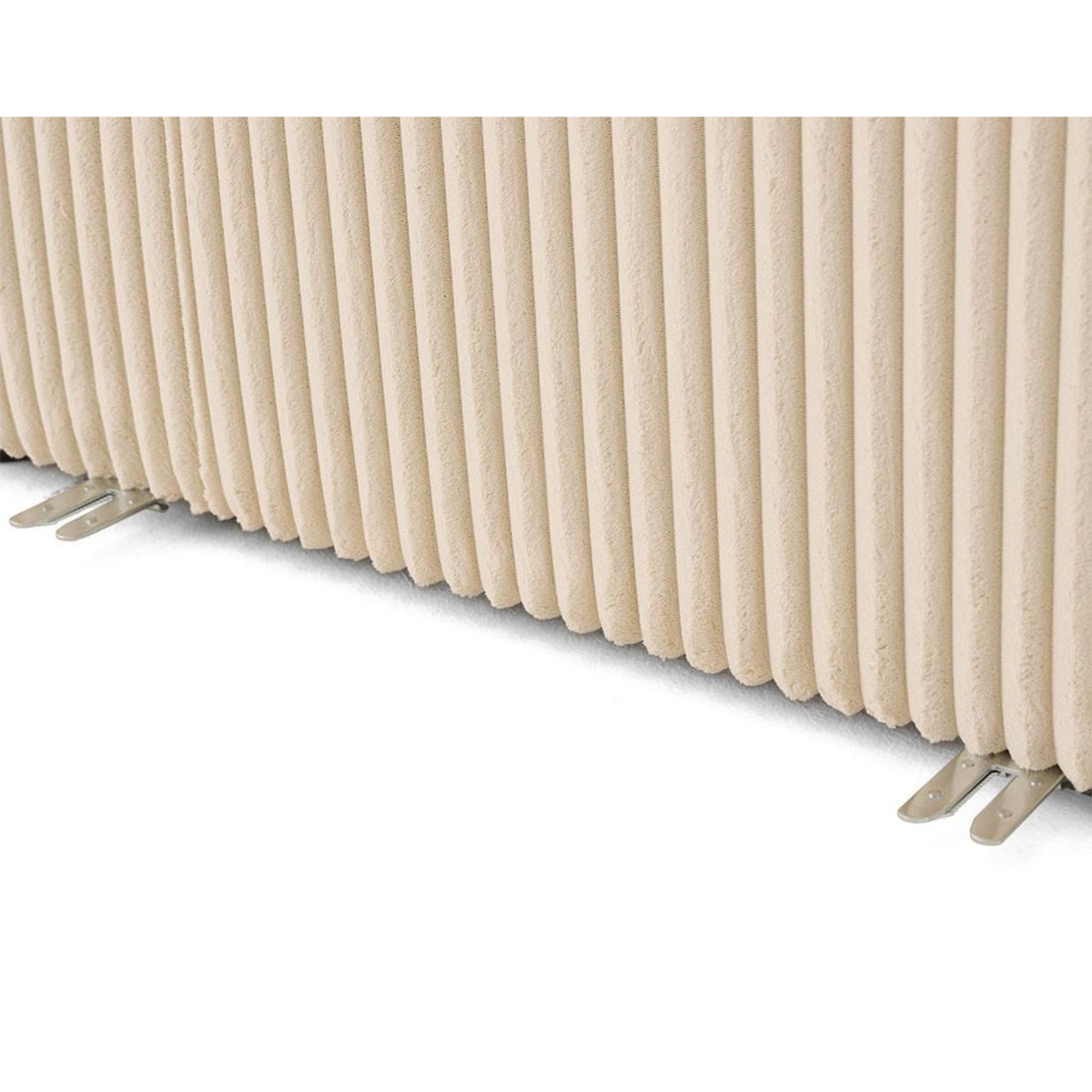 LISA DESIGN Victoire - module d'assise méridienne droit en velours côtelé grosses côtes