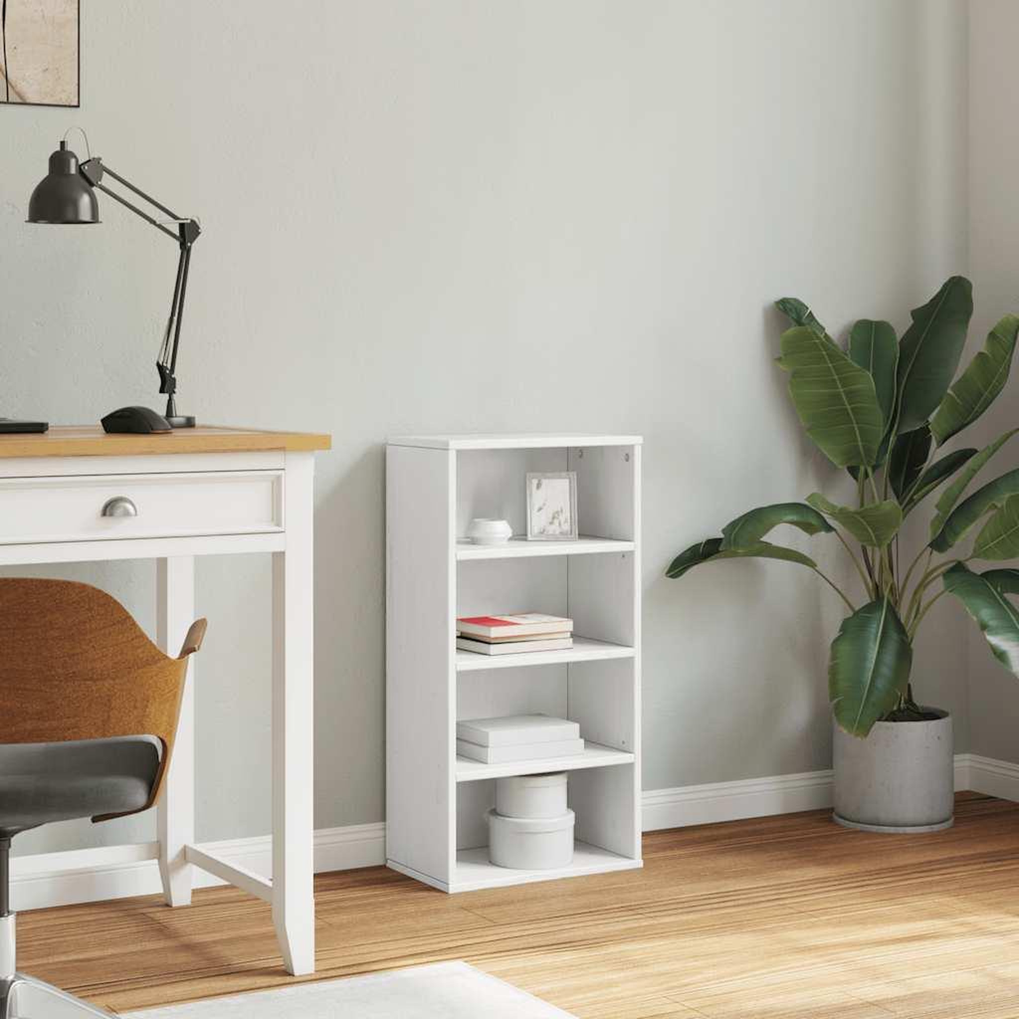 Voir la diapositive 4 : VIDAXL Armoire laterale ODDA blanc 40x24x79 cm bois massif pin