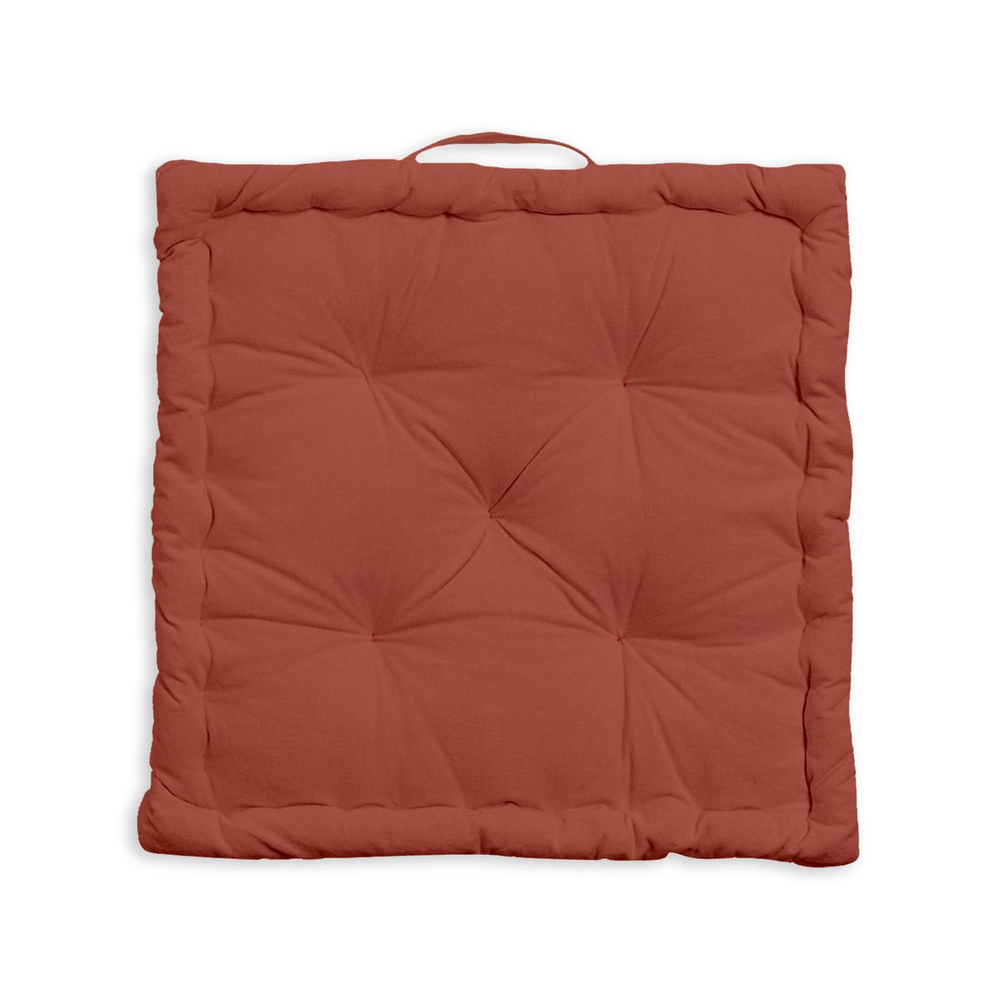 Coussin de sol uni en coton 