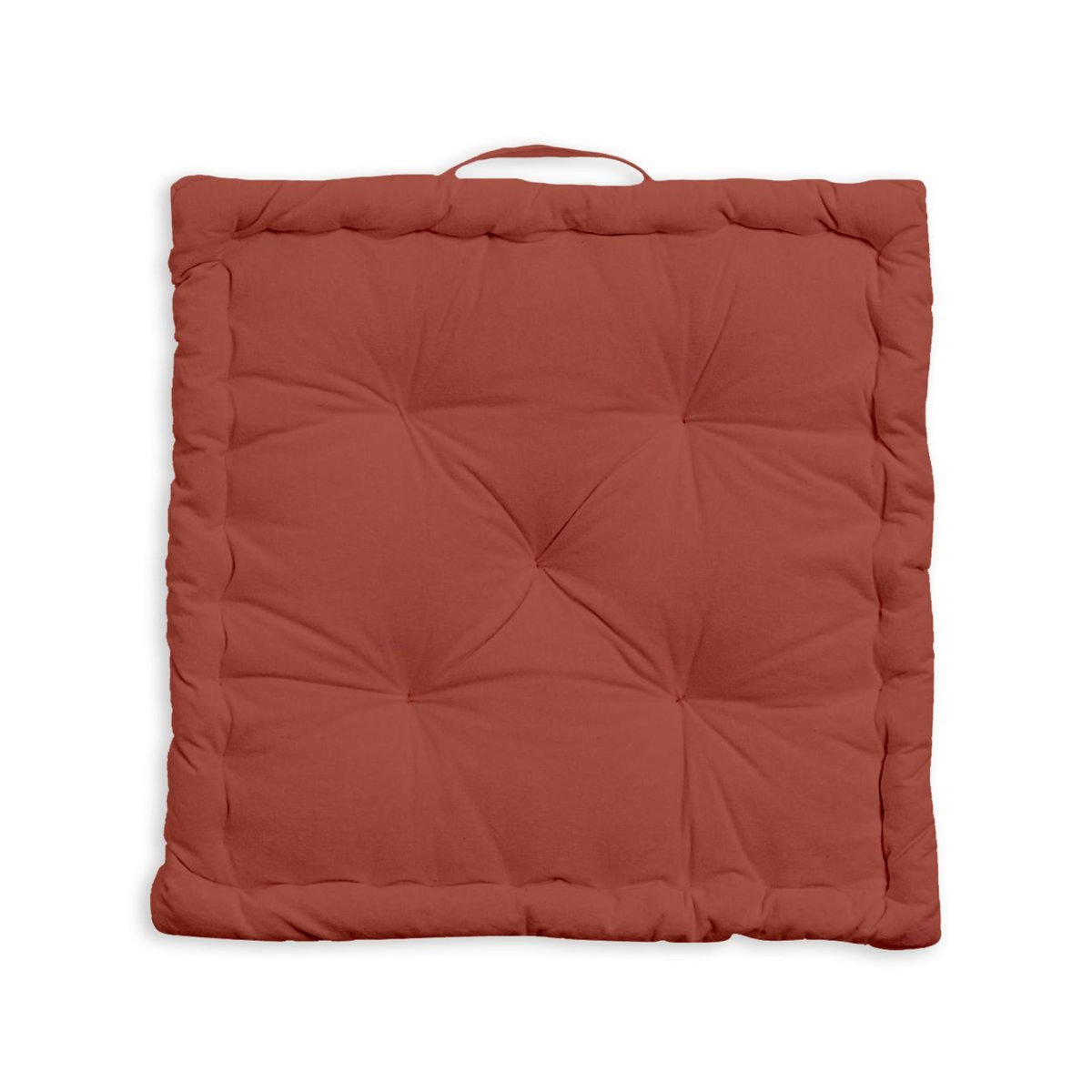 Coussin de sol uni en coton 