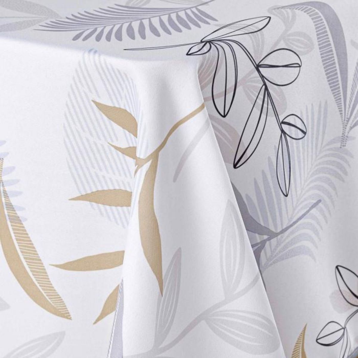 Paris Prix Nappe Imprimé  Miraline  150x240cm Blanc