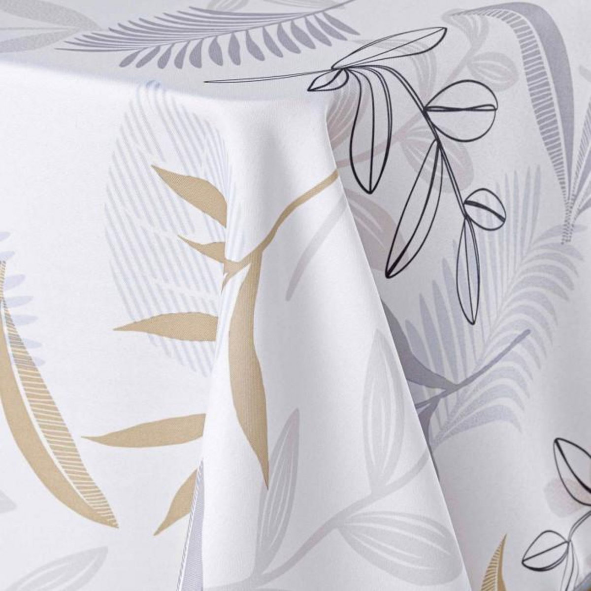 Paris Prix Nappe Imprimé  Miraline  150x240cm Blanc