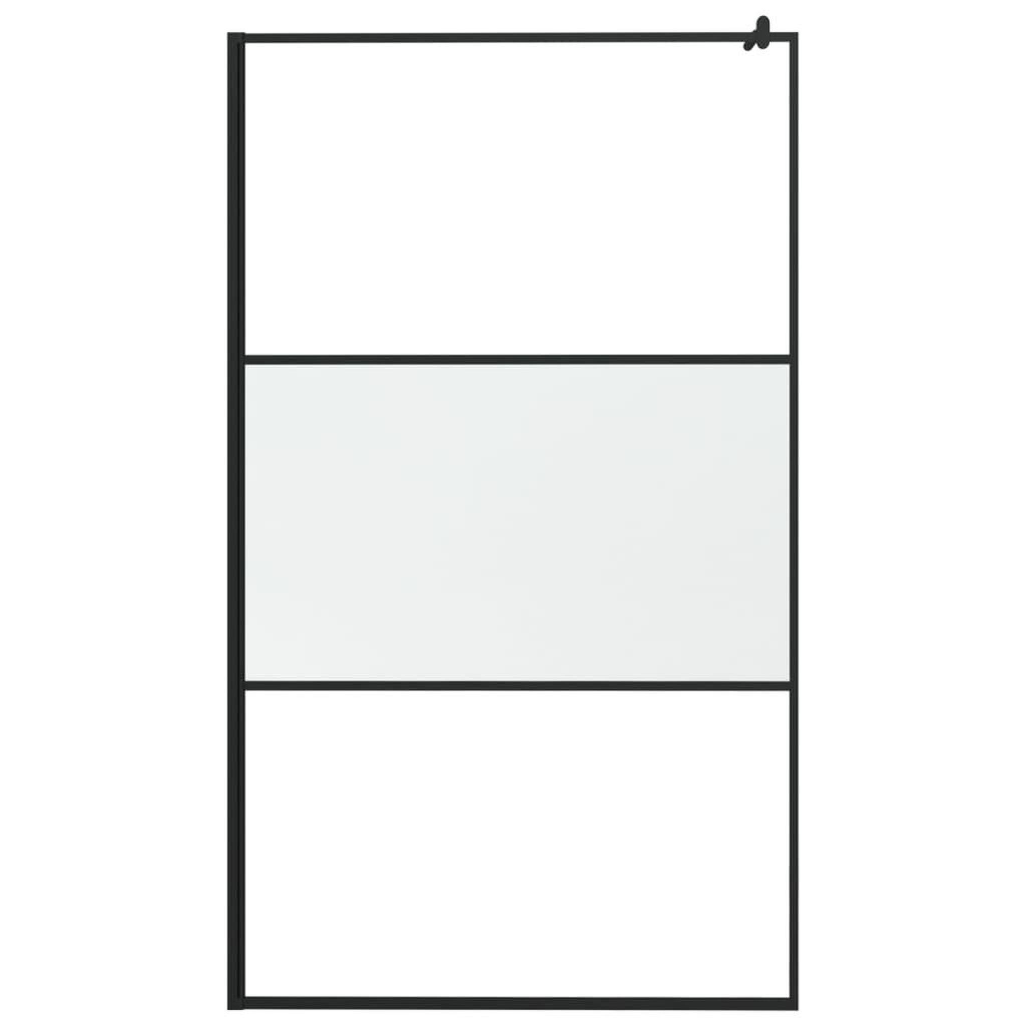 Voir la diapositive 3 : VIDAXL Paroi de douche 115x195 cm Verre ESG demi-depoli Noir