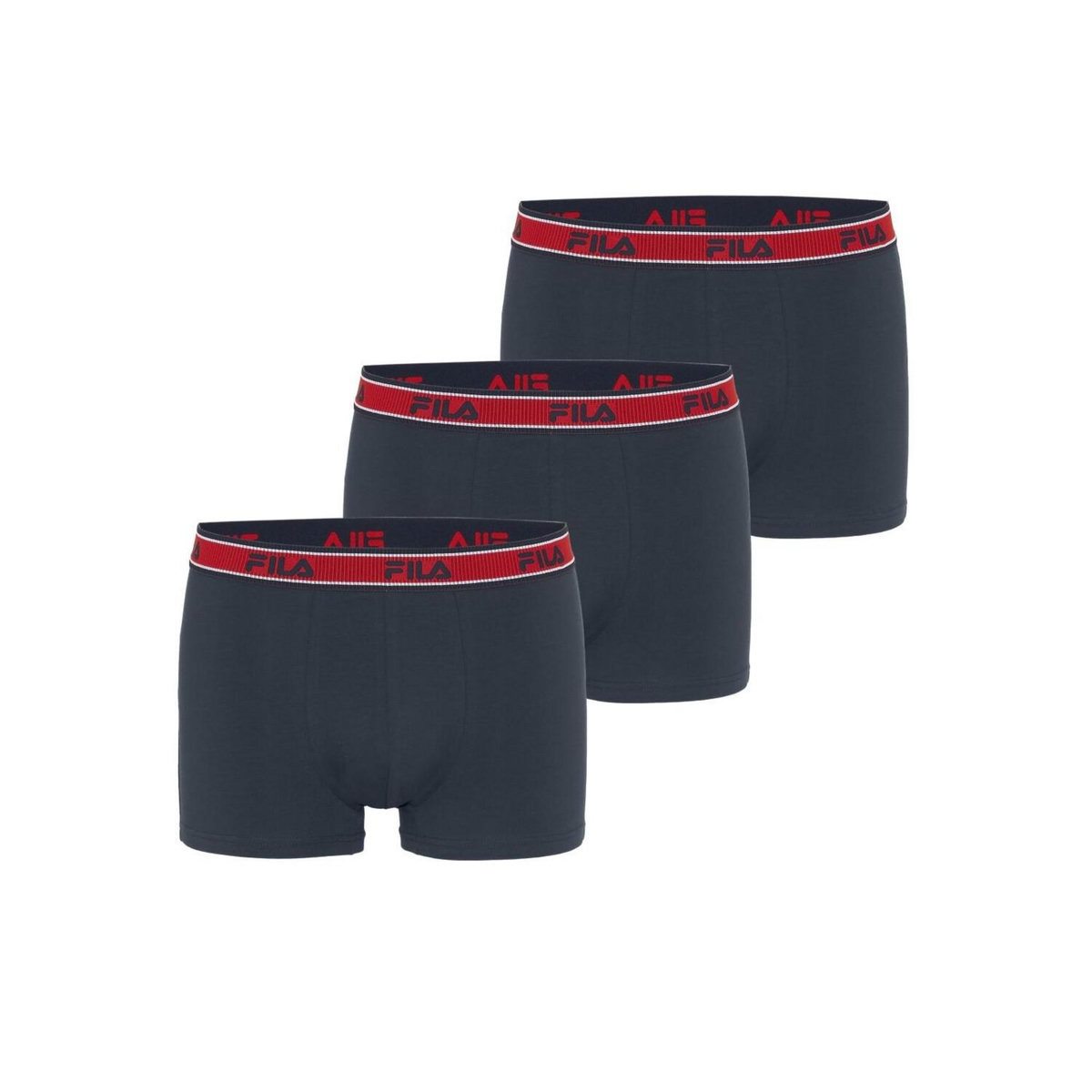 FILA Lot de 3 boxers homme en coton ceinture bicolore FU5333