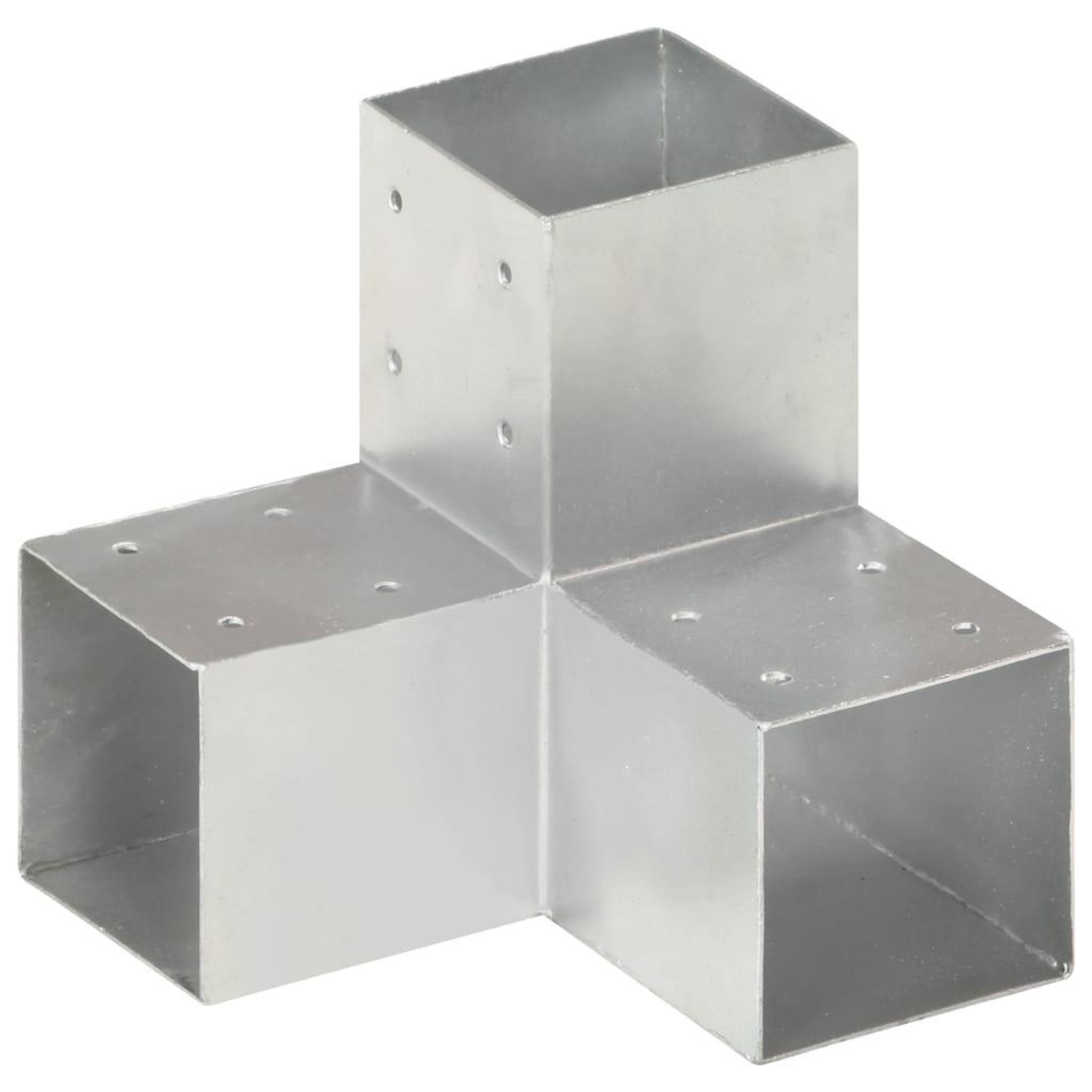 Voir la diapositive 2 : VIDAXL Connecteurs de poteau 4 pcs Forme en Y Metal galvanise 91x91 mm