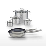 ELO Lot Poêles 24cm & 28cm Elo Profi Therm Platinum et 4 Faitouts Elo Citrin