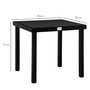 Voir la diapositive 3 : OUTSUNNY Table de jardin 2 personnes dim. 78 x 78 x 74 cm aluminium noir plastique effet bois