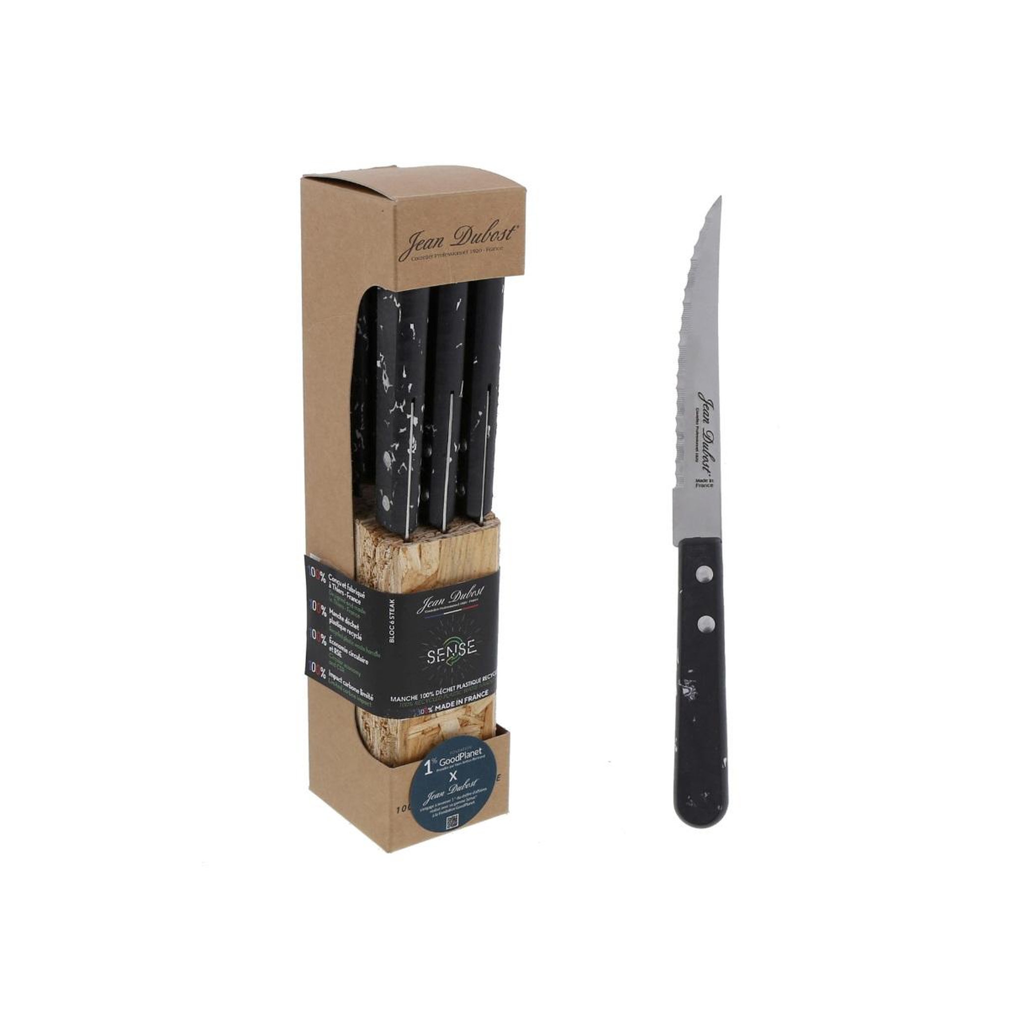 Voir la diapositive 2 : Jean dubost Coffret de 6 couteaux à steak - CS326810SE2297