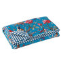Voir la diapositive 1 : Paris Prix Plaid en Coton  Oiseaux Fleurs  130x180cm Bleu