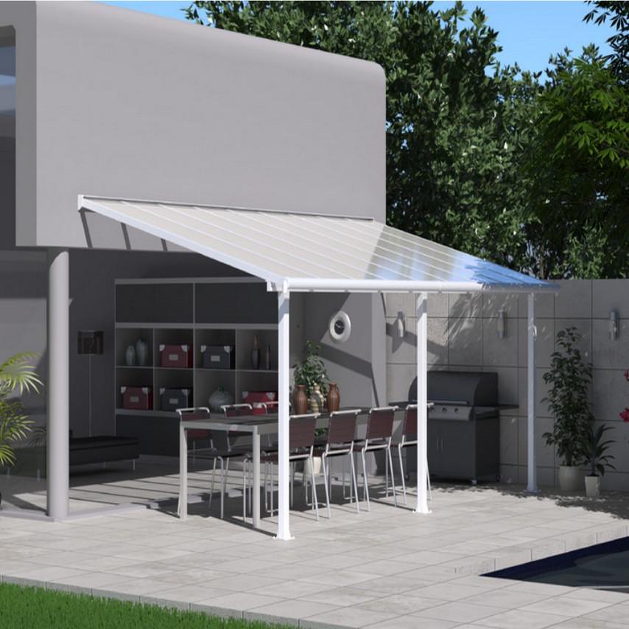 Palram Pergola 16.1m² blanc - 704220