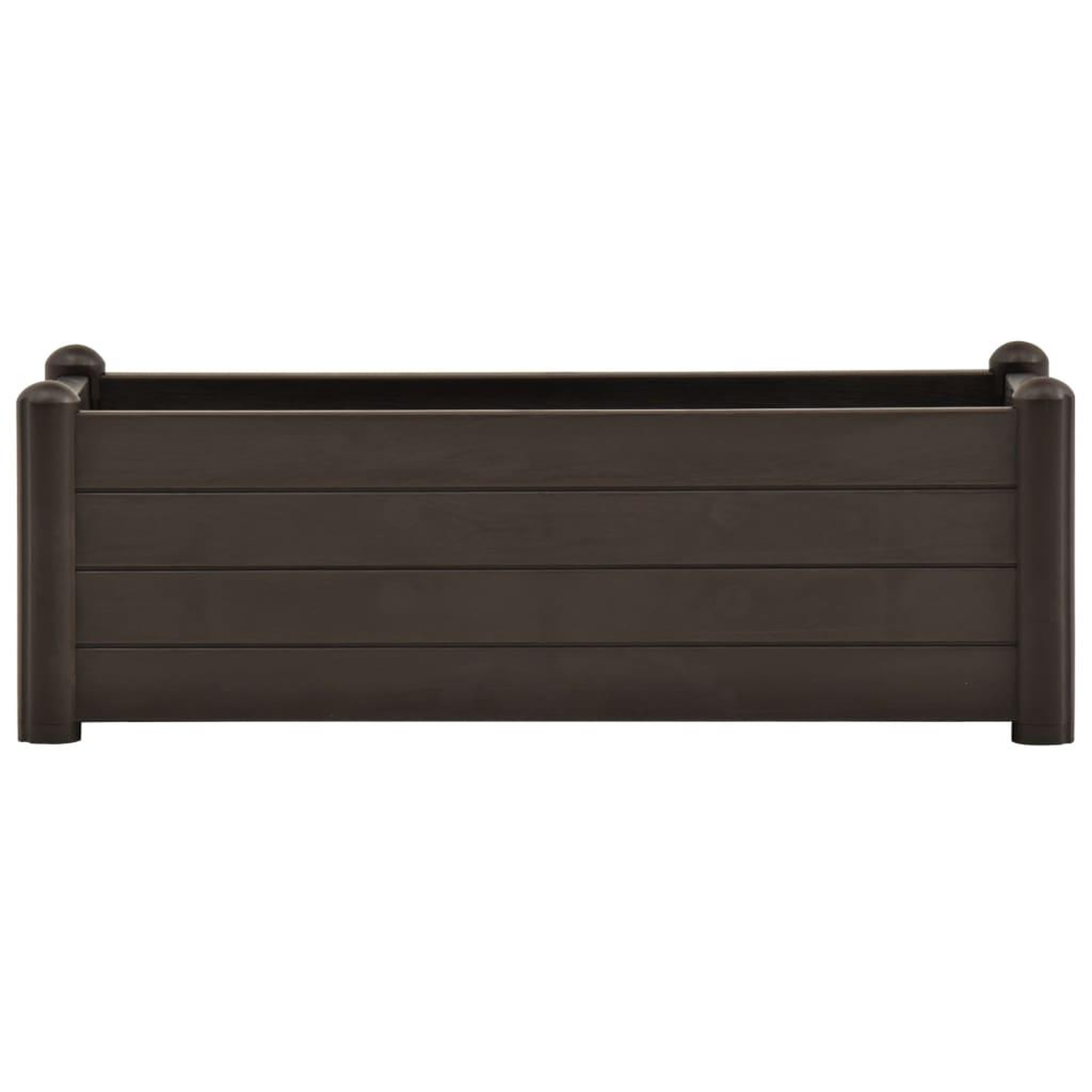 Voir la diapositive 3 : VIDAXL Lit sureleve de jardin PP Moka 100x43x35 cm