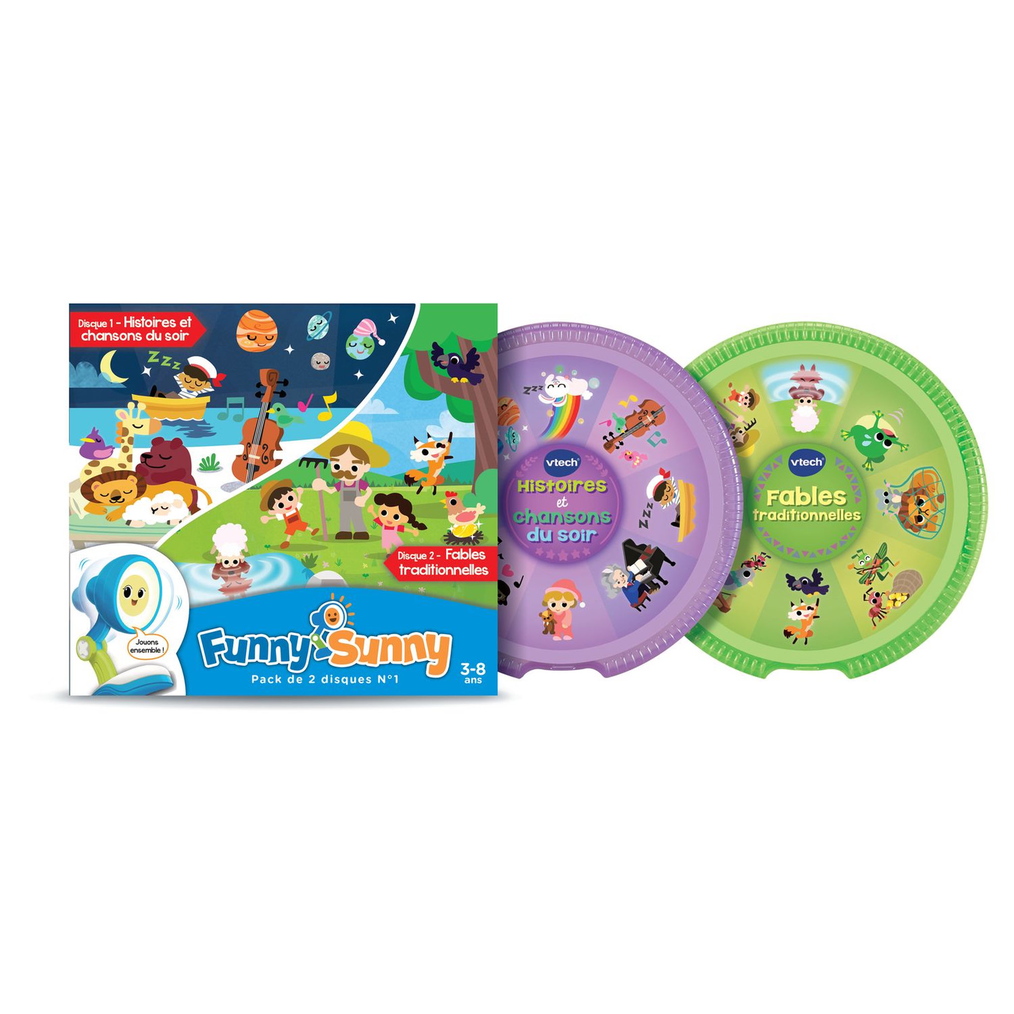 Voir la diapositive 1 : VTECH Pack 2 disques numéro 1 Funny Sunny