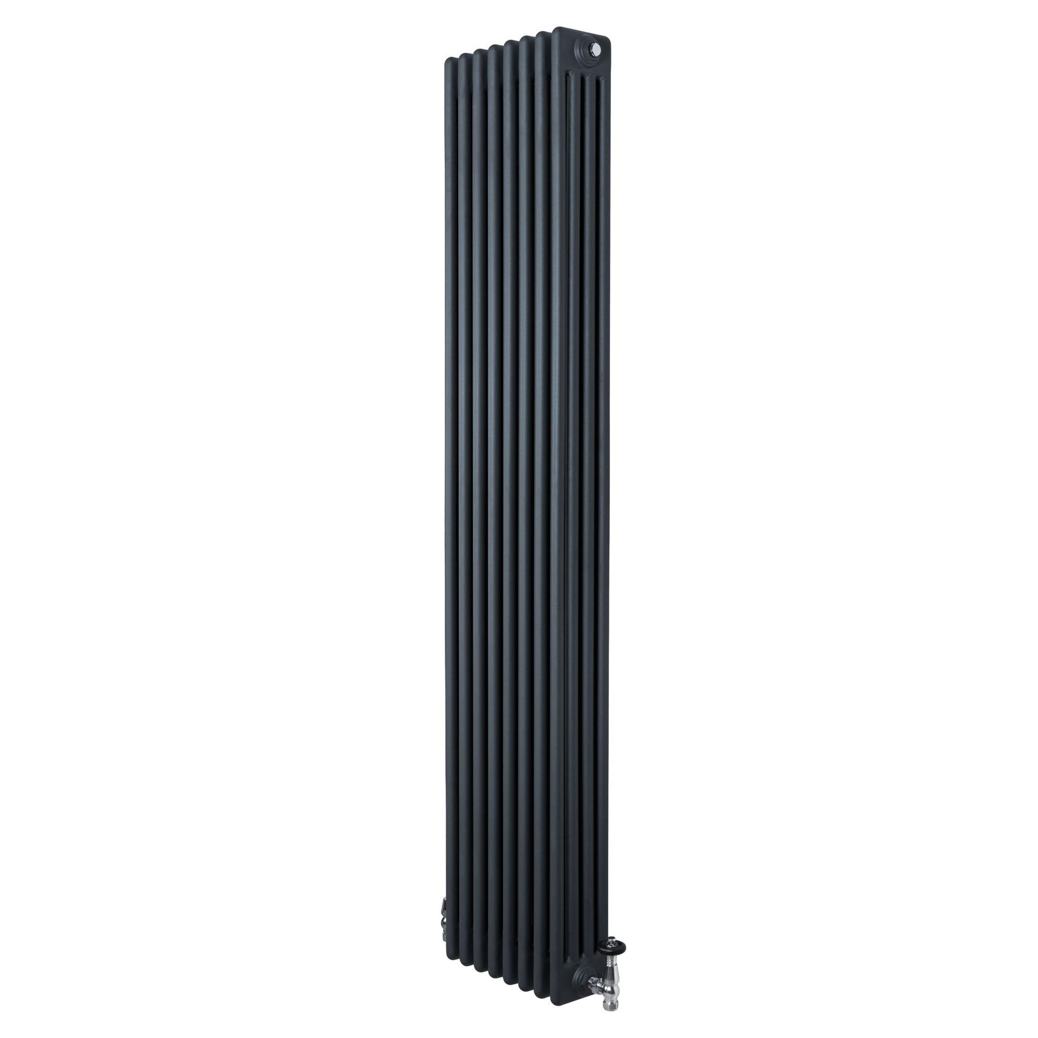 Voir la diapositive 1 : MONSTERSHOP Radiateur traditionnel à 4 colonnes & vannes - 1800 x 380 mm