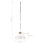 Voir la diapositive 6 : VIDAXL Lampe suspendue industrielle 58 cm Blanc E27