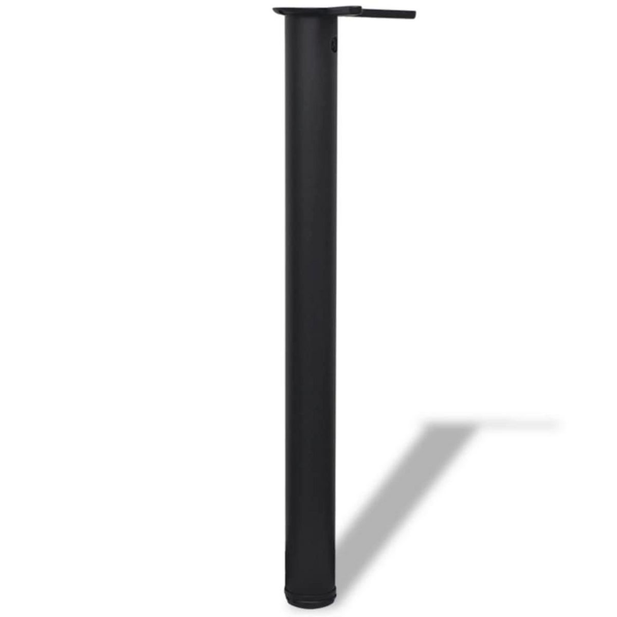 VIDAXL 4 pieds de table reglables en hauteur 710 mm Noir