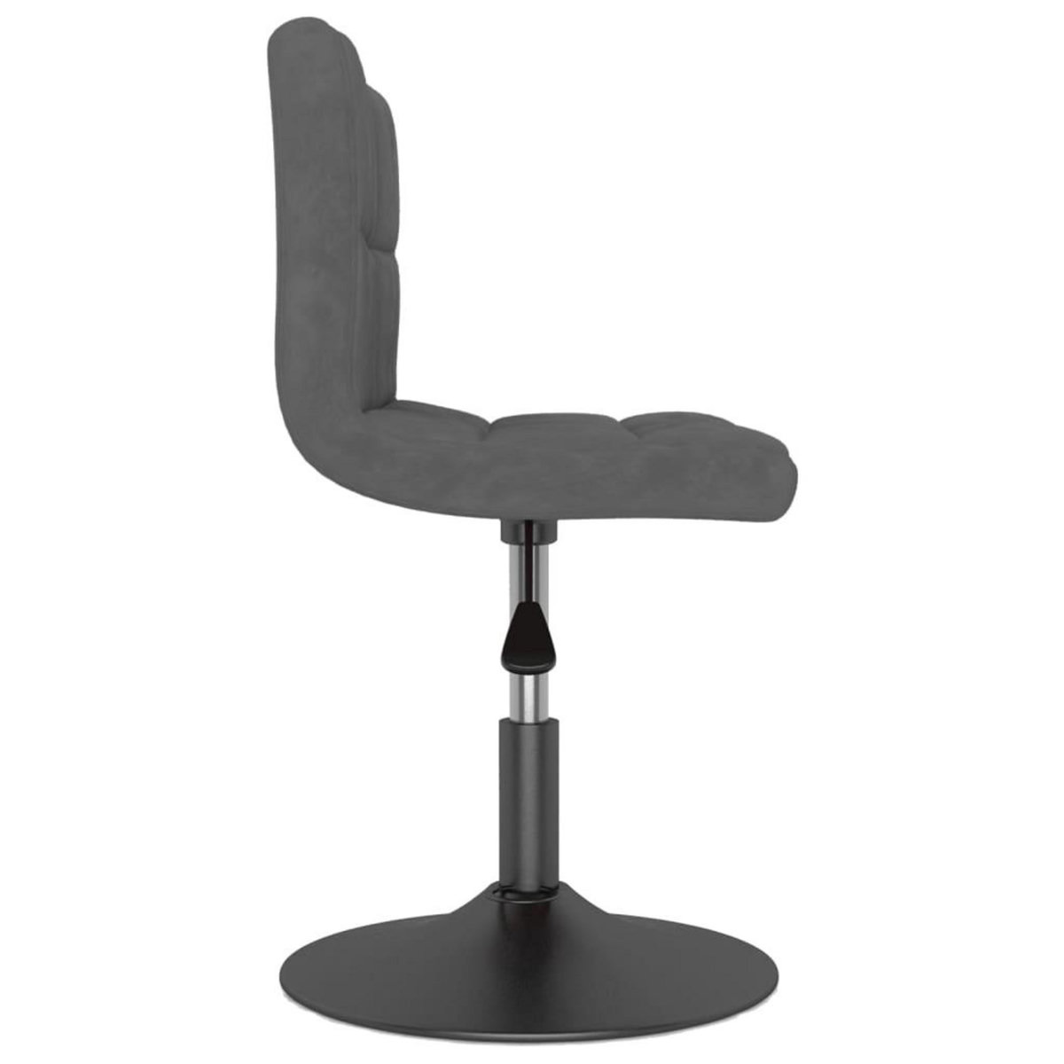 VIDAXL Chaises pivotantes a manger lot de 2 gris fonce velours