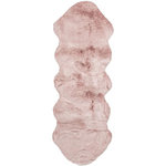 Paris Prix Tapis Arrondi Imitation Fourrure  Tender  Rose. Coloris disponibles : Rose